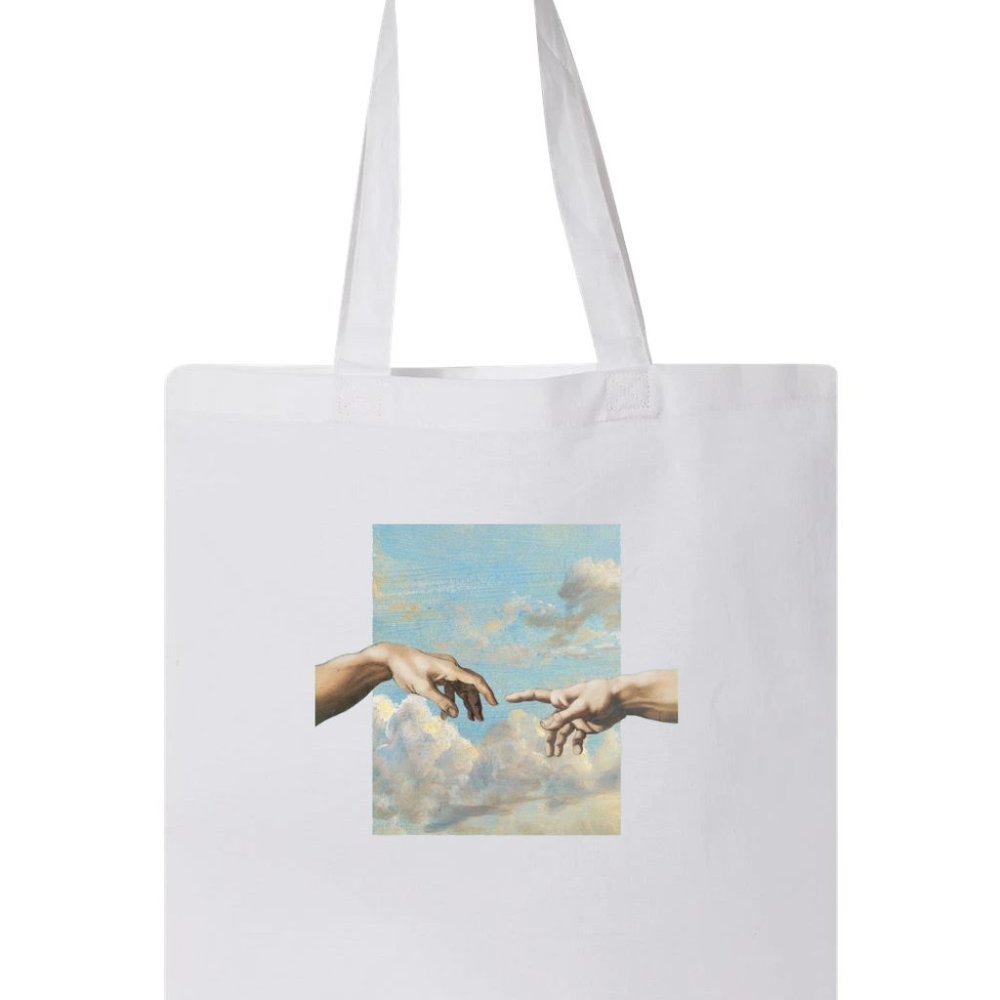 Michelangelo Creation Of Adam Sistine Hand Painti… - image 1